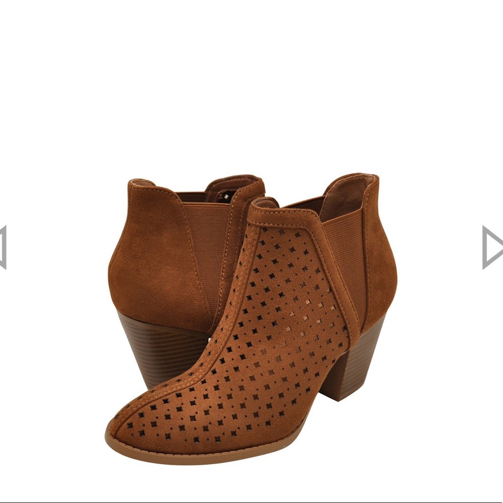 Cut out brown Ankle Booties